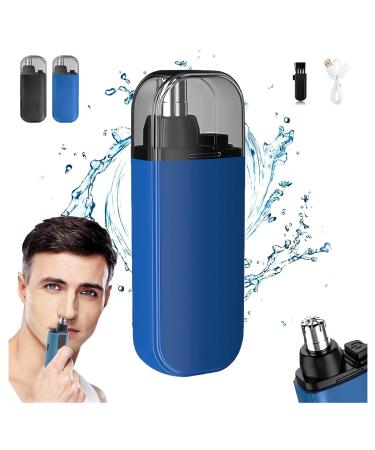 Portable Nose Hair Trimmer - 2024 Gadgets Nose and Ear Eyebrow Hair Trimmer Razor for Men Women Rechargeable Electric Nose Eye Brow Ear Hair Trimmer Shaver Removal Nasal Hair Clippers Cutter (Blue)