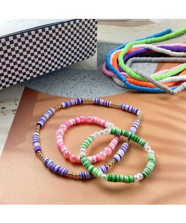 2000pcs White 6mm Heishi Vinyl Polymer Clay Beads for DIY Bracelet, Necklace, Earring Crafts - Buy Online on GoSupps.com