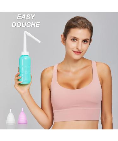 2pcs Menstrual Cup + 2IN1 450ml Perineal Douche & Bidet | Portable and Waterproof - Buy Online on GoSupps.com