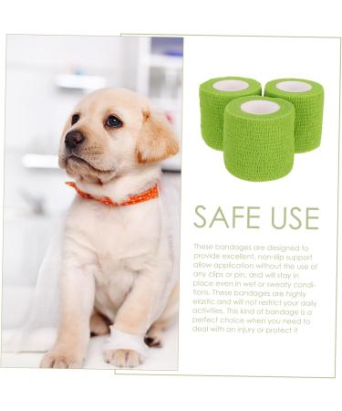FRCOLOR 3 Rolls Pet Glue Tape - Dog & Cat Athletic Non-Woven Sports Tape (Green 5x5cm) for Ankle & Paw Support - International Shipping Available - Buy Online on GoSupps.com