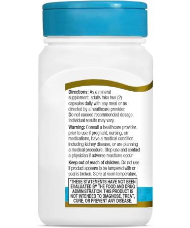 21st Century Magnesium Glycinate 200 mg Capsules per Serving 90 Count - Buy Online on GoSupps.com