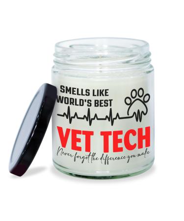 Funny Veterinary Medicine Gifts - 9oz Vanilla Candle Vet Gifts for Women Men Vet Tech Week Gifts for Technician Animals Care Tech Gift Bulk VTC10