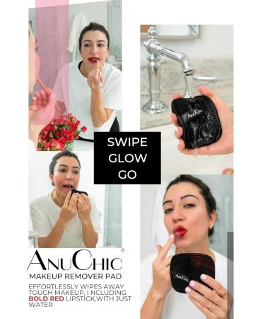 5 Piece Clean Skin Glow Set - Reusable Makeup Remover Pads Exfoliating Mitts & Travel Bag - Gentle Makeup Removal with Water - Buy Online on GoSupps.com