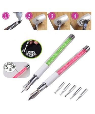 1 Set Nail Art Tools - Drawing Line Pen Painting & Dotting Pens for Perfect Manicure | International Shipping Available - Buy Online on GoSupps.com