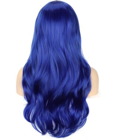 Colorful Panda Long Curly Cosplay Wig, 28inch Royal Blue - Halloween Costume Party Synthetic Wig for Women - Buy Online on GoSupps.com