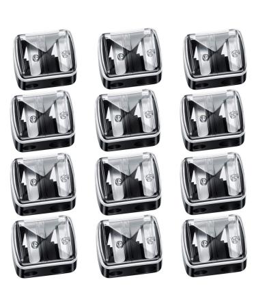 12 Pcs Make Up Sharpener 2 Holes Dual Eyeliner Sharpener Lip Liner Sharpener Eyebrow Pencil Sharpener Eye Pencil Sharpeners