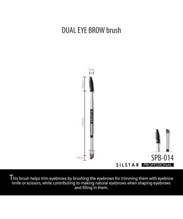 SILSTAR Professional Dual Eyebrow Brush - Spoolie & Brow Brush Made in Korea | SPB014 - Perfect for Flawless Brows - Buy Online on GoSupps.com