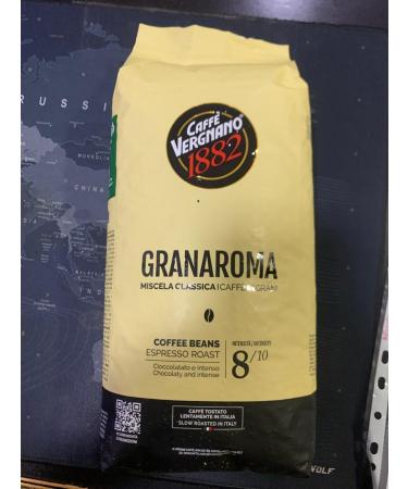 VERGNANO GRANAROMA GRANI 1 kg Caf Vergnano Granaromatique Beans. Intense Aroma Coffee Beans Strong