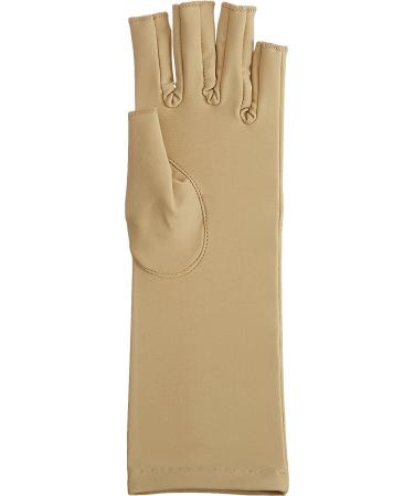 Rolyan Fingerless Arthritis Compression Glove for Men & Women - Medium Open Finger Left Hand - Carpal Tunnel & Swelling Relief - Buy Online on GoSupps.com