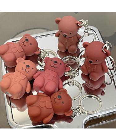 6 Color Cute Bear Matte Lip Mud Keychain Lipstick Set - Waterproof & Long Lasting Lip Glaze Cosmetics for Women - Buy Online on GoSupps.com