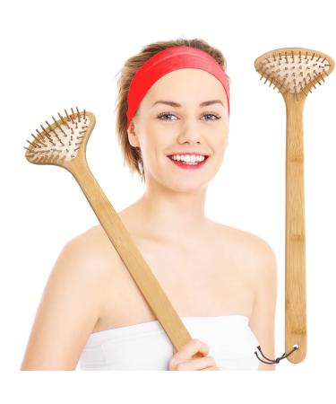 Wood - Back scratches Long handle scratch hand made of bamboo 16 "Long - & - Maximum scratch surface Back scratched chest premium wood massage device for father & adults (approx. 40cm with box) - Buy Online on GoSupps.com