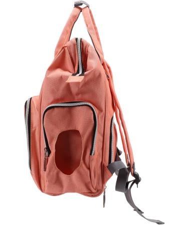 Shanrya Waterproof Multifunction Mummy Backpack - Large Capacity Outdoor Wrapping Bag with 2 Hanging Straps - Pink & Orange - Buy Online on GoSupps.com
