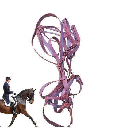 Small Horse Halter | Tied Halter Adjustable Chin & Throat Snap Horse Safety Halter Colorful Padded Nylon Size Horse Care for Horse Grooming Training Pochy Purple
