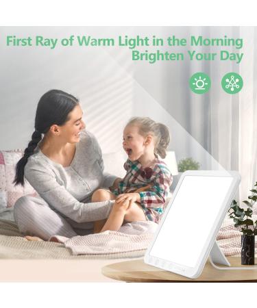 DIKAKO Light Therapy Lamp - 15000 Lx Sun Lamp - 3 Color Temp - Adjustable Brightness & Timer - Touch Control - Rotatable Stand - Memory Function - Home & Office Use - Buy Online on GoSupps.com