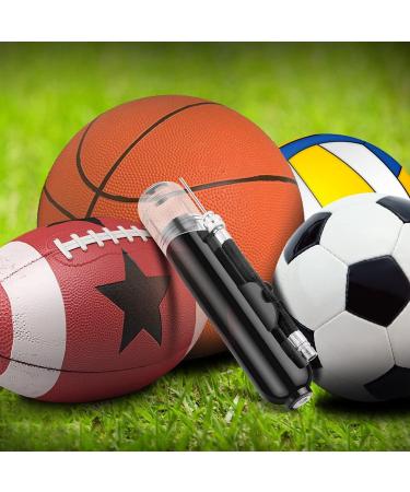 Dual Action Ball Pump with Needles and Nozzles - Ideal for Soccer, Basketball, Volleyball, Balloons, Bikes (Black) - Buy Online on GoSupps.com