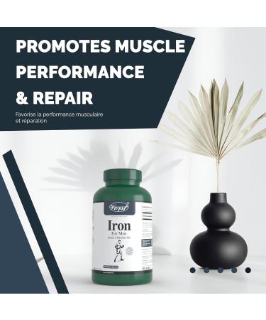 VORST Iron Supplement for Men Max Strength 3 x180 Vegan Capsules | Made with Ferrous Fumarate | Alternative to Liquid | 3 Bottles 540 count (Pack of 1) - Buy Online on GoSupps.com