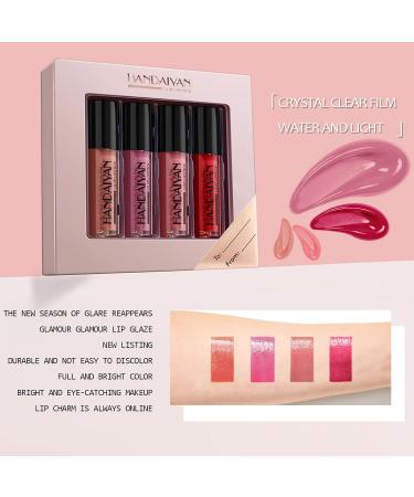 Mimore 4 Pcs Moist Lipstick Set | Waterproof Liquid Lipstick Kit | Non-Stick Cup Smoothing Lip Gloss in Sexy Colors | Perfect Gift Box - Buy Online on GoSupps.com