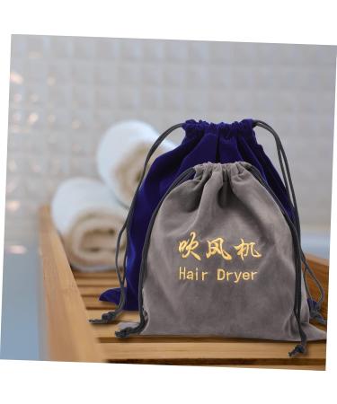 Beatifufu 2pcs Storage Bag Hairdryer Bag Portable Hair Dryer Drawstring Pouch Home Hair Dryer Bag Mini Velvet - Buy Online on GoSupps.com