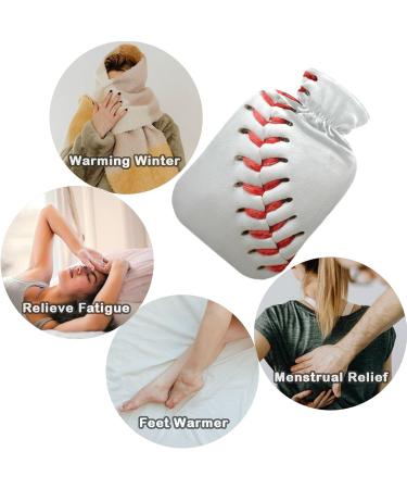 Naanle 1L Baseball Pointed Hot Water Bottle - Transparent Sports Heat Bottle for Bed Hand & Feet Warmer | Pain Relief & Cold Therapy - Buy Online on GoSupps.com