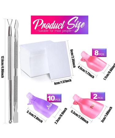 Fandamei 20-Piece Nail Polish Remover Tool Set - Nail Clips Cotton Pads & Stainless Steel Shaver for Gel Acrylic & Regular Nails - Perfect for Fingernails & Toenails - Buy Online on GoSupps.com