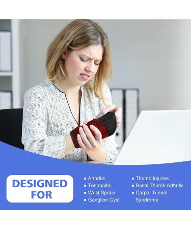 Fovbun Carpal Tunnel Wrist Brace Night Support | Adjustable Straps, Splint with Stays for Men and Women | Relieve Wrist Pain from Tendonitis, Arthritis, Sprains | Right Hand Brace - Buy Online on GoSupps.com