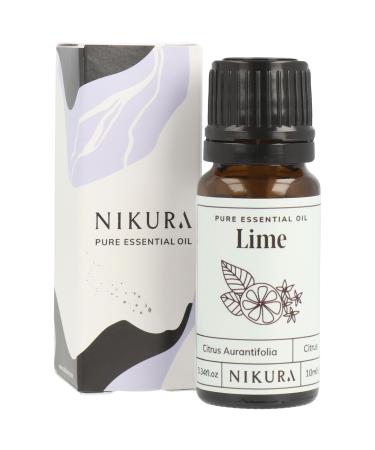 Nikura Lime Essential Oil - 10ml | 100% Pure Natural Oils | Perfect for Aromatherapy Diffusers Humidifier Bath | Great for Self Care Studying Lifting Mood | Vegan & UK Made