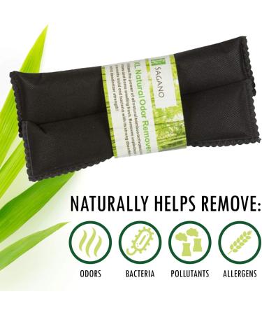 Best Activated Charcoal Shoe Deodoriser By Sagano - 2x Extra Large - All Natural Activated Charcoal Odour Absorbers - Stop Stinky Feet and Smelly Socks - Prevents Mold & Bacteria - Smoke Smell Remover - Buy Online on GoSupps.com