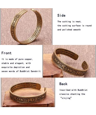 Hand Forged Copper Tibetan Healing Bracelet for Joint Pain Relief & Skin Allergies - Pure Copper International Shipping - Buy Online on GoSupps.com