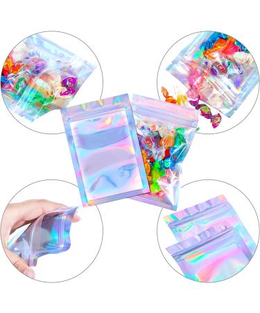 100 Pack 3x4 Inch Smell Proof Holographic Storage Bags for Food - Holographic Color - Buy Online on GoSupps.com