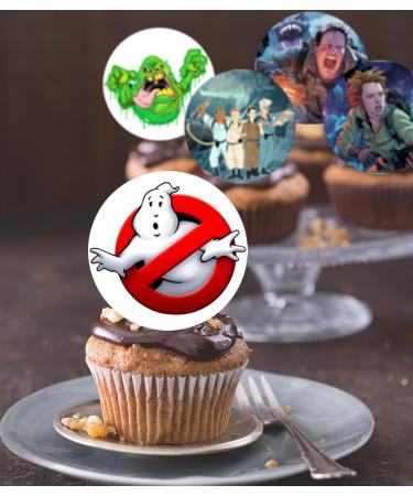 Pre-Cut Ghostbusters 2A Edible Stand up Wafer Paper Cupcake Toppers Cake Decorations Birthday Party (12) - Buy Online on GoSupps.com