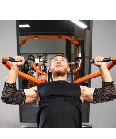 Buy Copper Elbow Compression Sleeve for Tendonitis & Tennis Elbow - Support for Men & Women Relief for Golf Elbow & Weightlifting - Buy Online on GoSupps.com