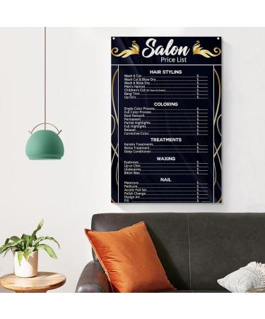 Vintage Barbershop Salon Price List Poster | Aesthetic Wall Art for Barber Shops | 16x24 inch Canvas Print - Buy Online on GoSupps.com