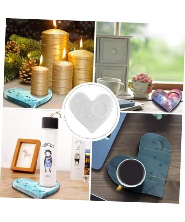 NUOBESTY Coaster Mold Silicone Molds Tray Mold Resin Coasters Simple Diy Mold Manual Mold Crystal Epoxy White 13.6X13CM - Buy Online on GoSupps.com