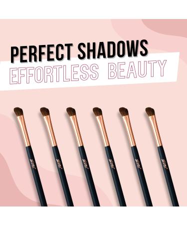 Skone Cosmetics Angle Shadow Brush - Luxe Premium Rose Gold & Black - Professional Nylon Angled Eyeshadow Tool for Flawless Eye Makeup - Buy Online on GoSupps.com