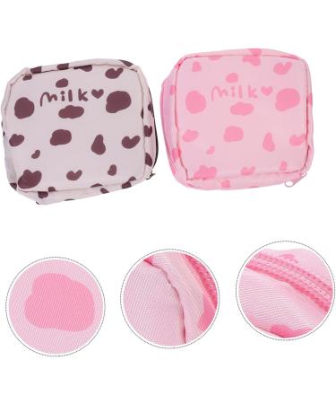 Lurrose 2pcs Napkin Storage Bag - Cute Travel Makeup & Period Wet Bag Assorted Colors - Compact Plush Coin, Tampon, & Change Bags - 13x11.5x4.5cm - Buy Online on GoSupps.com