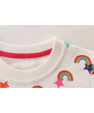 Girls Cotton Sweatshirt | Long Sleeve Toddler Jumper | Age 3-4 Years | White - Buy Online on GoSupps.com