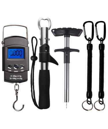 Floating Fishing Lip Gripper Handheld Digital Fish Scale 99lb/45kg, Hook Remover,lanyards Multi-Tools Kit, Ice Fishing, , Fishing Gifts for Men, Fishing Gear.