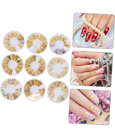 POPETPOP 72 Boxes Nail Art Accessories Nail Art Decor Jewel Stickers Nail Stickers for Nail Art Stickers for Nails Nail Art Decals 3D Charm Zinc Alloy White Nail Supplies - Buy Online on GoSupps.com