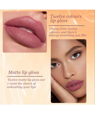 12 Colors Lip Gloss Set - Plumping Liquid Lipstick & Waterproof Long-Lasting Lip Glaze Makeup for Women - Nude Lip Glow Oil Kit (Set A & B - Buy Online on GoSupps.com