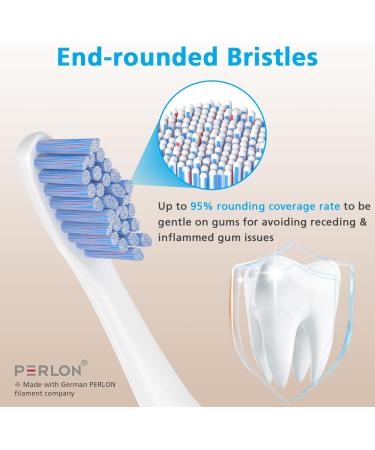4 Pack Replacement Toothbrush Heads for Philips Sonicare E Series - Professional Cleaning & Whitening Refills with Magic Spiral Bristles - Buy Online on GoSupps.com