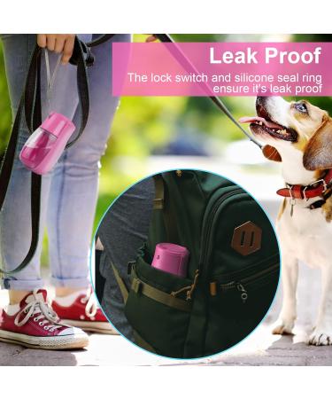 Portable Dog Water Bottle | On-the-Go Pet Hydration | Travel-Friendly & Leak-Proof for Dogs & Cats - Pink - Buy Online on GoSupps.com