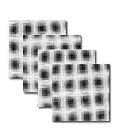 Needlepoint Blank Canvas MonoDeluxe 12/13/14-Mesh Sheets Size 9,5" X 9,5" Set of 4 (13 Mesh)