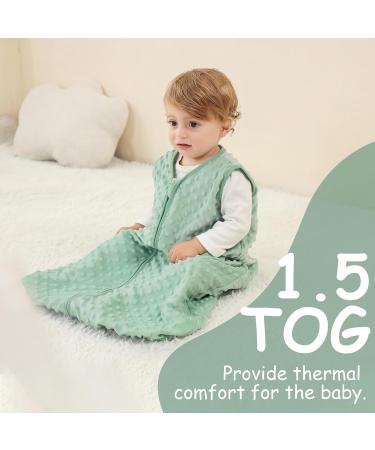 Looxii 1.5TOG Cotton Baby Sleeping Bag | Soft Newborn Sleepsack for Boys and Girls 12-18 Months | Grey & Green - Buy Online on GoSupps.com