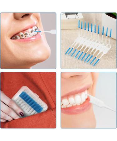 Fluhaw 200 Soft Interdental Brushes - Silicone Toothpicks & Orthodontic Tools for Gum Cleaning & Massage | Disposable Blue Toothbrushes - Buy Online on GoSupps.com