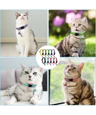 Buy Magrimaxio 10-Piece Adjustable Cat Collars | Personalized Reflective Collars with Safety Clasp & Bell | International Shipping - Buy Online on GoSupps.com