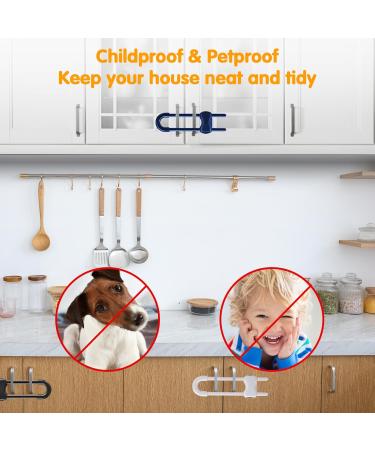 Zehlets Child Lock Cabinet Drawer - 8-Piece Safety Set for Kids | Easy No-Drill Installation Secure Cupboards & Drawers - Buy Online on GoSupps.com