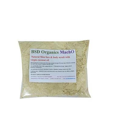 BSD Organics Macho Natural Herbal Men Face Wash and Bath Powder/Scrub 250 g