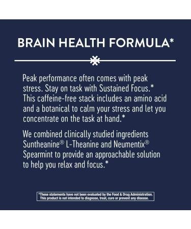 Nature's Way Brain Health Sustained Focus - 60 Capsules for Cognitive Support - Buy Online on GoSupps.com