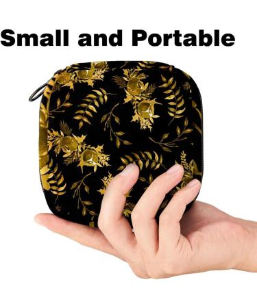 Shop Muooum Menstrual Artery Bag Zippered Flip Bag for Tampons in Golden Christmas Pattern | Perfect Gift for Women & Girls - Buy Online on GoSupps.com