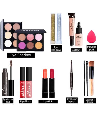 16pcs Professional makeup kit Make up set teenagers girls Girls make up set 9 to 12 With Lip gloss eye shadow mascara eyeliner concealer etc.for Teenage & Adults - Buy Online on GoSupps.com